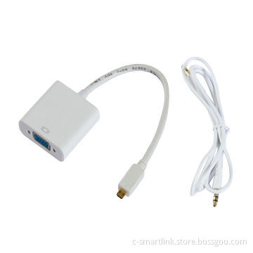 Micro HDMI to VGA with Audio Adapter, 0.15m